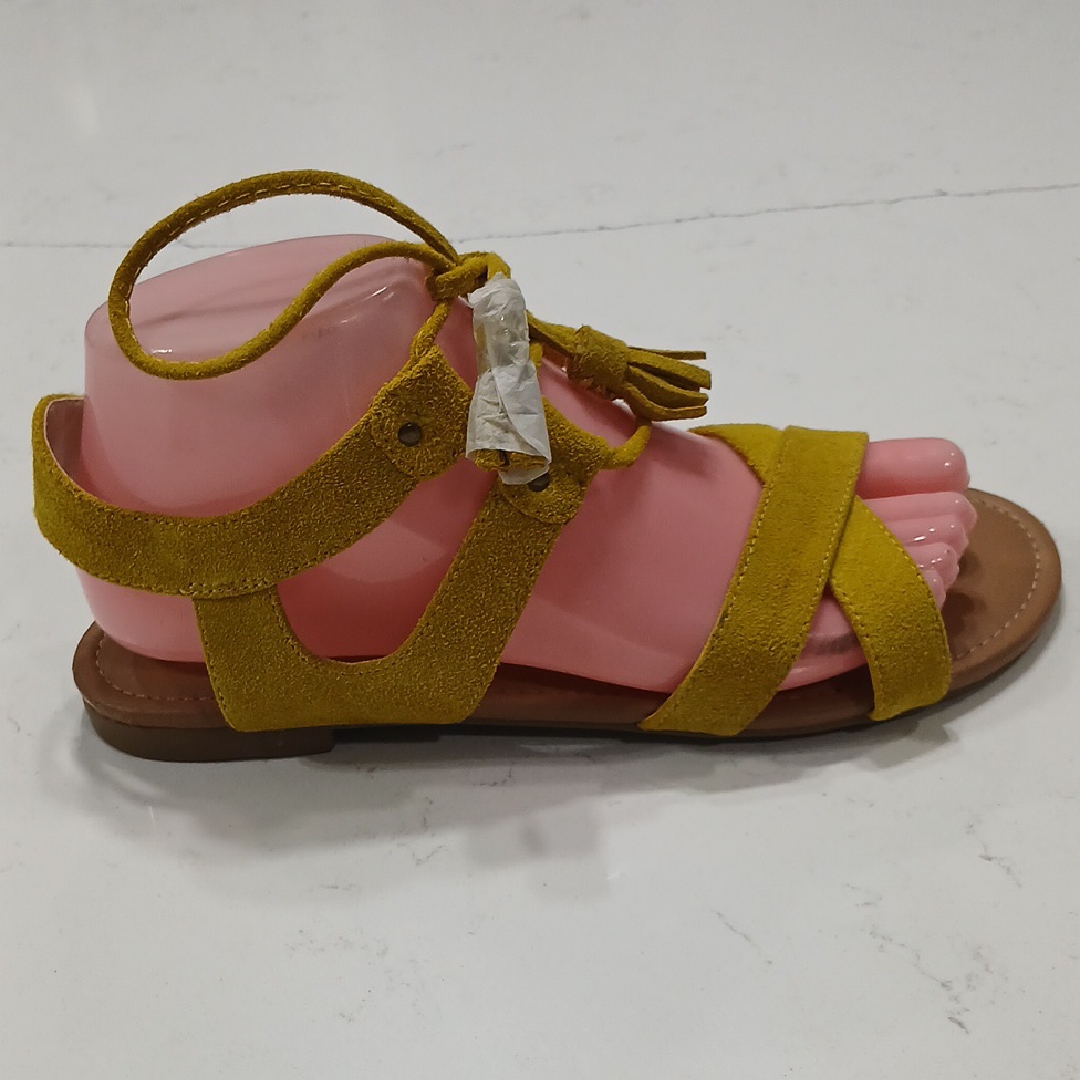 Steve Madden Mustard Suede Strappy Sandals